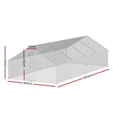 Darrahopens Pet Care > Coops & Hutches i.Pet Chicken Coop Cage Run Rabbit Hutch Large Walk In Hen House Cover 8mx4mx2m