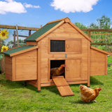 Darrahopens Pet Care > Coops & Hutches i.Pet Chicken Coop Large Rabbit Hutch House Run Cage Wooden Outdoor Pet Hutch