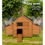 Darrahopens Pet Care > Coops & Hutches i.Pet Chicken Coop Large Rabbit Hutch House Run Cage Wooden Outdoor Pet Hutch