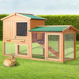 darrahopens Pet Care > Coops & Hutches i.Pet Chicken Coop Rabbit Hutch 138cm Wide Wooden Pet Hutch