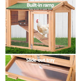 darrahopens Pet Care > Coops & Hutches i.Pet Chicken Coop Rabbit Hutch 138cm Wide Wooden Pet Hutch