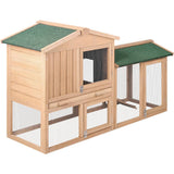 darrahopens Pet Care > Coops & Hutches i.Pet Chicken Coop Rabbit Hutch 138cm Wide Wooden Pet Hutch