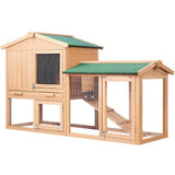 darrahopens Pet Care > Coops & Hutches i.Pet Chicken Coop Rabbit Hutch 138cm Wide Wooden Pet Hutch
