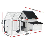 Darrahopens Pet Care > Coops & Hutches i.Pet Chicken Coop Rabbit Hutch Large House Run Cage XL Pet Hutch Bunny Wooden