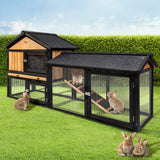 darrahopens Pet Care > Coops & Hutches i.Pet Chicken Coop Rabbit Hutch Wooden Cage Pet Hutch 165cm x 52cm x 86cm