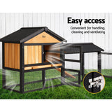 darrahopens Pet Care > Coops & Hutches i.Pet Chicken Coop Rabbit Hutch Wooden Cage Pet Hutch 165cm x 52cm x 86cm