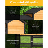 darrahopens Pet Care > Coops & Hutches i.Pet Chicken Coop Rabbit Hutch Wooden Cage Pet Hutch 165cm x 52cm x 86cm