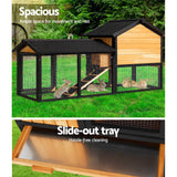 darrahopens Pet Care > Coops & Hutches i.Pet Chicken Coop Rabbit Hutch Wooden Cage Pet Hutch 165cm x 52cm x 86cm