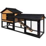 darrahopens Pet Care > Coops & Hutches i.Pet Chicken Coop Rabbit Hutch Wooden Cage Pet Hutch 165cm x 52cm x 86cm
