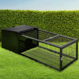 darrahopens Pet Care > Coops & Hutches i.Pet Rabbit Cage Hutch Cages Indoor Outdoor Hamster Enclosure Pet Metal Carrier 122CM Length