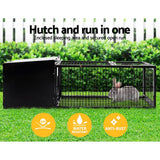 darrahopens Pet Care > Coops & Hutches i.Pet Rabbit Cage Hutch Cages Indoor Outdoor Hamster Enclosure Pet Metal Carrier 122CM Length