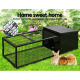 darrahopens Pet Care > Coops & Hutches i.Pet Rabbit Cage Hutch Cages Indoor Outdoor Hamster Enclosure Pet Metal Carrier 122CM Length