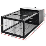 darrahopens Pet Care > Coops & Hutches i.Pet Rabbit Cage Hutch Cages Indoor Outdoor Hamster Enclosure Pet Metal Carrier 122CM Length