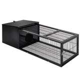 darrahopens Pet Care > Coops & Hutches i.Pet Rabbit Cage Hutch Cages Indoor Outdoor Hamster Enclosure Pet Metal Carrier 122CM Length
