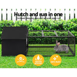 darrahopens Pet Care > Coops & Hutches i.Pet Rabbit Cage Hutch Cages Indoor Outdoor Hamster Enclosure Pet Metal Carrier 162CM Length