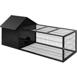 darrahopens Pet Care > Coops & Hutches i.Pet Rabbit Cage Hutch Cages Indoor Outdoor Hamster Enclosure Pet Metal Carrier 162CM Length