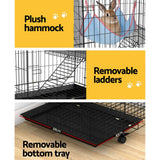Darrahopens Pet Care > Coops & Hutches i.Pet Rabbit Cage Indoor Hutch Guinea Pig Bunny Ferret Hamster Pet Cage Outdoor