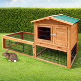 darrahopens Pet Care > Coops & Hutches i.Pet Rabbit Hutch Chicken Coop 155cm Tall Wooden Pet Hutch
