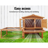 darrahopens Pet Care > Coops & Hutches i.Pet Rabbit Hutch Chicken Coop 155cm Tall Wooden Pet Hutch