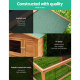 darrahopens Pet Care > Coops & Hutches i.Pet Rabbit Hutch Chicken Coop 155cm Tall Wooden Pet Hutch