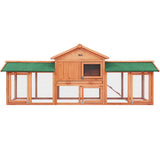 darrahopens Pet Care > Coops & Hutches i.Pet Rabbit Hutch Chicken Coop Wooden Cage Pet Hutch 220cm x 52cm x 84cm