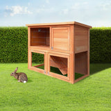 darrahopens Pet Care > Coops & Hutches i.Pet Rabbit Hutch Hutches Large Metal Run Wooden Cage Chicken Coop Guinea Pig