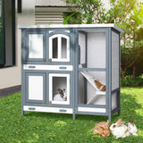 Darrahopens Pet Care > Coops & Hutches i.Pet Rabbit Hutch Large Chicken Coop Wooden House Run Cage Pet Bunny Guinea Pig