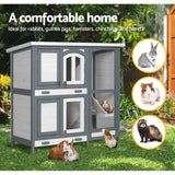 Darrahopens Pet Care > Coops & Hutches i.Pet Rabbit Hutch Large Chicken Coop Wooden House Run Cage Pet Bunny Guinea Pig