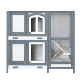 Darrahopens Pet Care > Coops & Hutches i.Pet Rabbit Hutch Large Chicken Coop Wooden House Run Cage Pet Bunny Guinea Pig