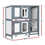Darrahopens Pet Care > Coops & Hutches i.Pet Rabbit Hutch Large Chicken Coop Wooden House Run Cage Pet Bunny Guinea Pig