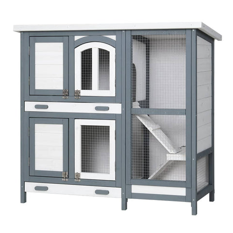 Darrahopens Pet Care > Coops & Hutches i.Pet Rabbit Hutch Large Chicken Coop Wooden House Run Cage Pet Bunny Guinea Pig