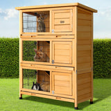 darrahopens Pet Care > Coops & Hutches i.Pet Rabbit Hutch Wooden Cage Pet hutch Chicken Coop 91.5cm x 46cm x 116.5cm