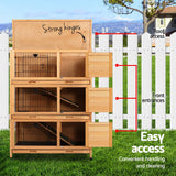 darrahopens Pet Care > Coops & Hutches i.Pet Rabbit Hutch Wooden Cage Pet hutch Chicken Coop 91.5cm x 46cm x 116.5cm