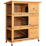 darrahopens Pet Care > Coops & Hutches i.Pet Rabbit Hutch Wooden Cage Pet hutch Chicken Coop 91.5cm x 46cm x 116.5cm