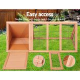 darrahopens Pet Care > Coops & Hutches i.Pet Rabbit Hutch Wooden Chicken Coop Pet Hutch 119cm x 51cm x 44cm