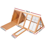 darrahopens Pet Care > Coops & Hutches i.Pet Rabbit Hutch Wooden Chicken Coop Pet Hutch 119cm x 51cm x 44cm