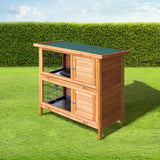 darrahopens Pet Care > Coops & Hutches i.Pet Rabbit Hutch Wooden Chicken Coop Pet Hutch 82cm x 91.5cm x 45cm