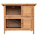 darrahopens Pet Care > Coops & Hutches i.Pet Rabbit Hutch Wooden Chicken Coop Pet Hutch 82cm x 91.5cm x 45cm