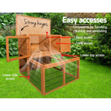 darrahopens Pet Care > Coops & Hutches i.Pet Rabbit Hutch Wooden Pet Chicken Coop 100cm Tall