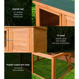 darrahopens Pet Care > Coops & Hutches i.Pet Rabbit Hutch Wooden Pet Chicken Coop 100cm Tall