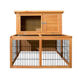 darrahopens Pet Care > Coops & Hutches i.Pet Rabbit Hutch Wooden Pet Chicken Coop 100cm Tall