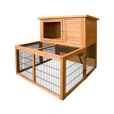 darrahopens Pet Care > Coops & Hutches i.Pet Rabbit Hutch Wooden Pet Chicken Coop 100cm Tall