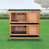 Darrahopens Pet Care > Coops & Hutches Large Rabbit Hutch with BASE Chicken Coop 2 Storey Guinea Pig Pet Cage House