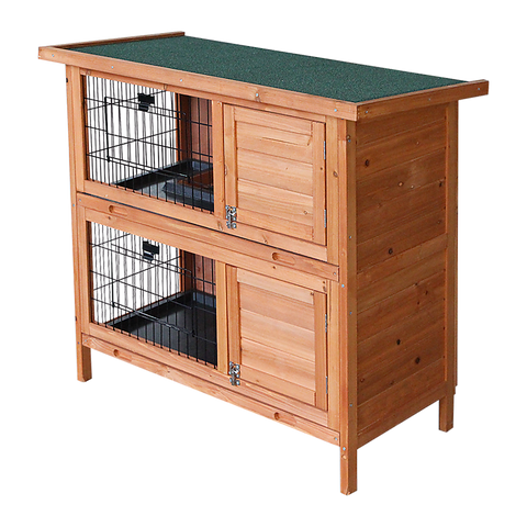 Darrahopens Pet Care > Coops & Hutches Large Rabbit Hutch with BASE Chicken Coop 2 Storey Guinea Pig Pet Cage House