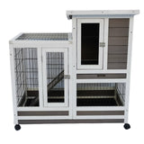 Darrahopens Pet Care > Coops & Hutches Rabbit Hutch Cat House Cage Guinea Pig Ferret Cage With Wheels