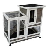 Darrahopens Pet Care > Coops & Hutches Rabbit Hutch Cat House Cage Guinea Pig Ferret Cage With Wheels