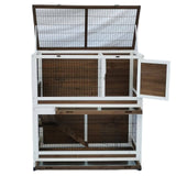 Darrahopens Pet Care > Coops & Hutches YES4PETS 118 cm XL Double Storey Rabbit Hutch Guinea Pig Cat Cage , Ferret cage Cat W Pull Out Tray