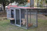 Darrahopens Pet Care > Coops & Hutches YES4PETS Grey Large Chicken Coop Rabbit Hutch Ferret Cage Hen Chook Cat House