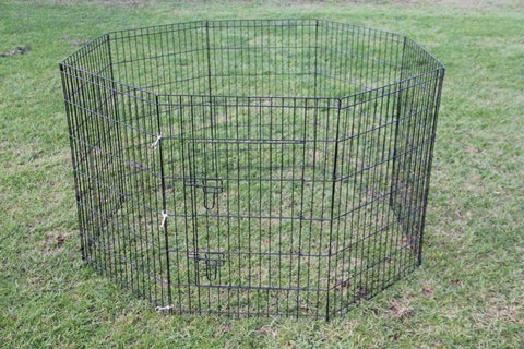 Darrahopens Pet Care > Dog Supplies 120 cm 8 Panel Pet Dog Playpen Exercise Chicken Cage Puppy Crate Enclosure Cat Fence