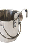 Darrahopens Pet Care > Dog Supplies 2 x 2.8L Stainless Steel Pet Parrot Feeder Dog Cat Bowl Water Bowls Flat Sided Bucket with Riveted Hooks